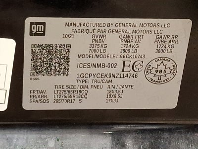 2022 Chevrolet Silverado 1500 LTD Custom Trail Boss