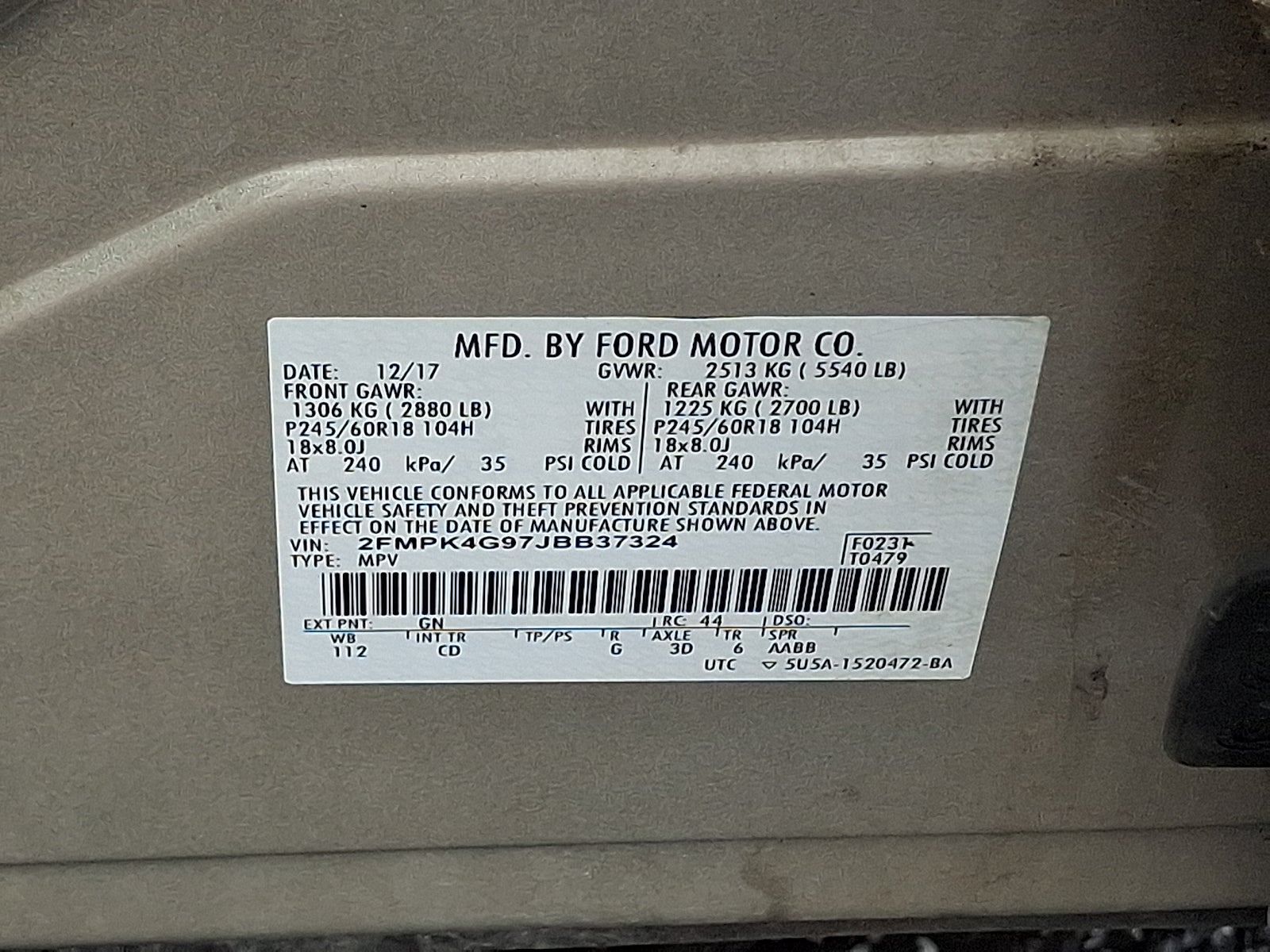 2018 Ford Edge SE