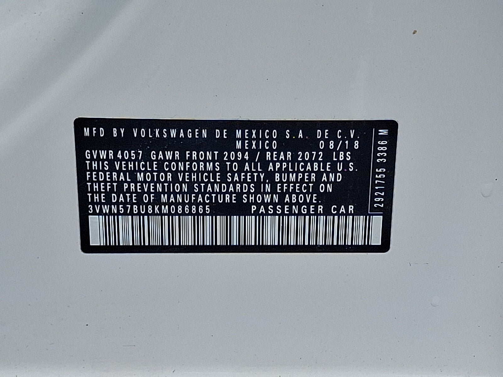2019 Volkswagen Jetta 1.4T S
