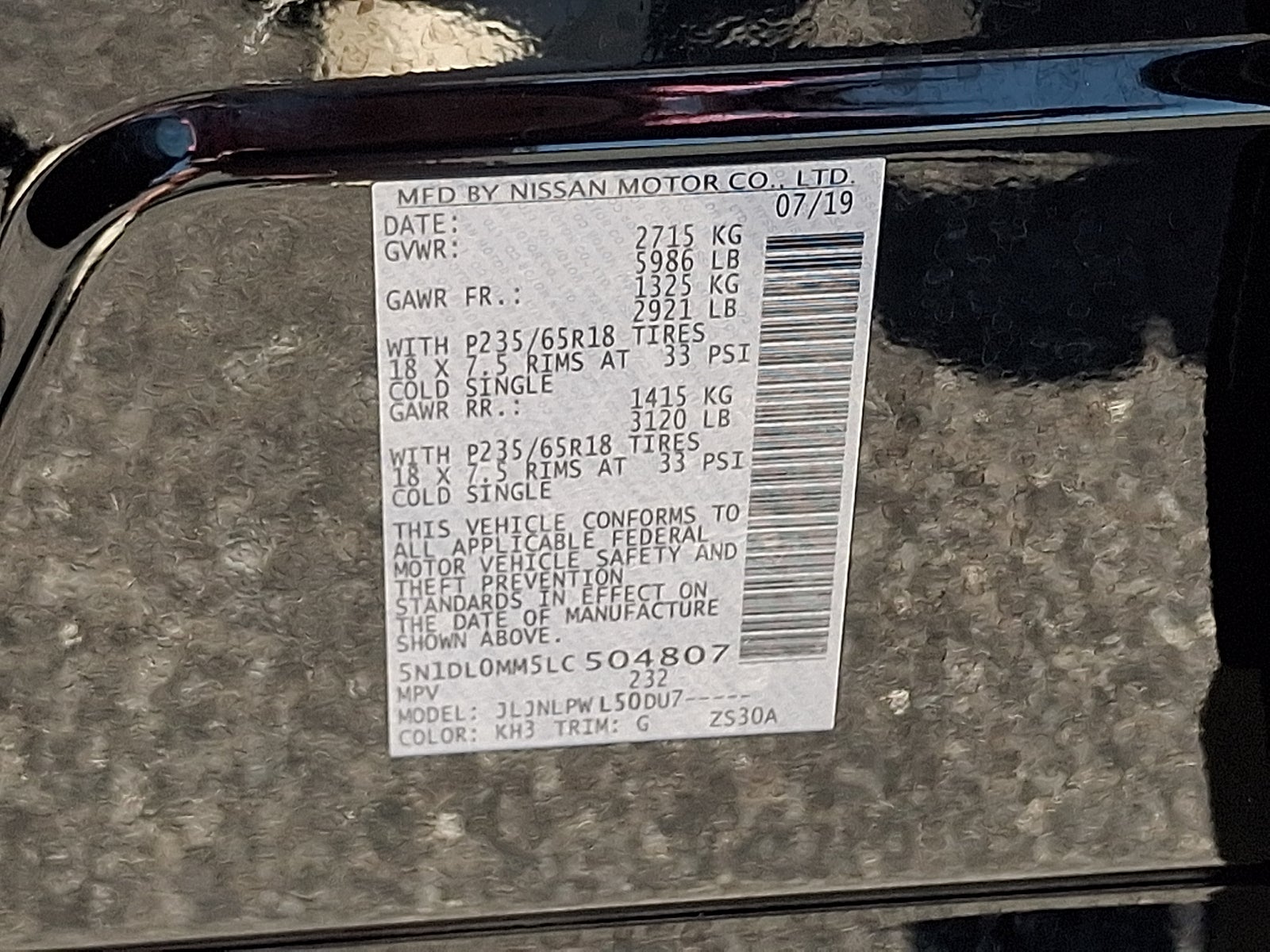 2020 INFINITI QX60 PURE AWD