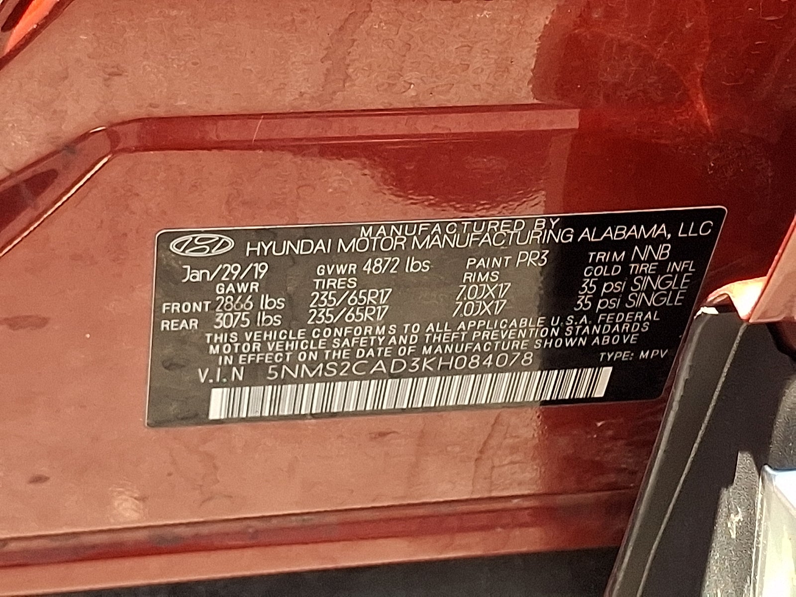 2019 Hyundai Santa Fe SE