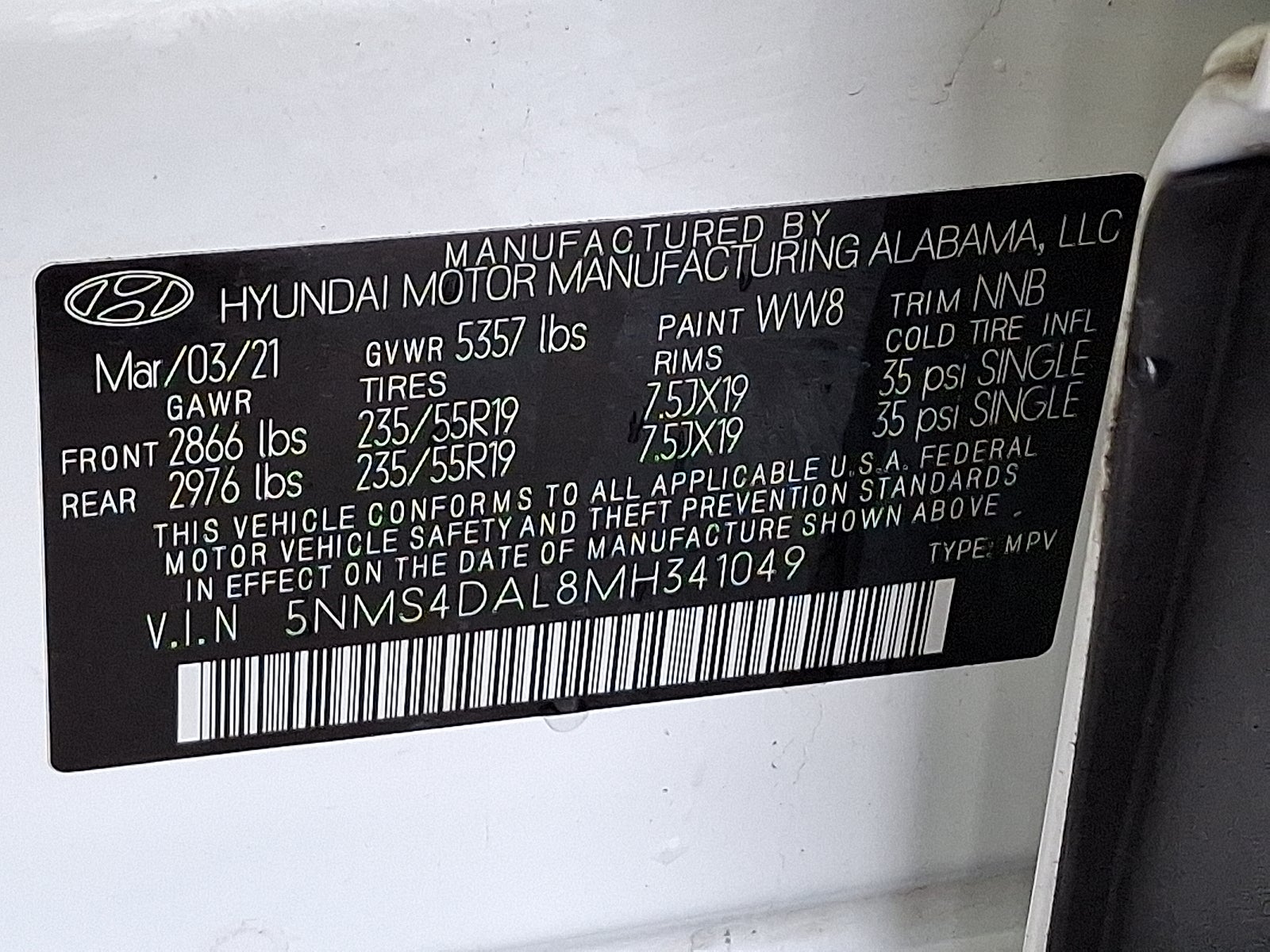 2021 Hyundai Santa Fe Limited