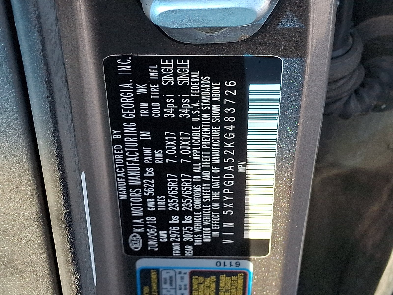 2019 Kia Sorento 3.3L LX