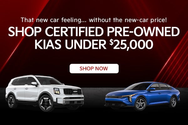 Shop Certified Pre-Owned Kias Under $25k